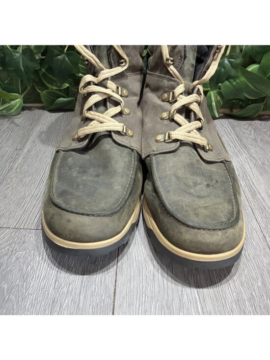 CHACO Men Hiking Nubuck Olive Night Boots Lace Trail Size 12 main image 4